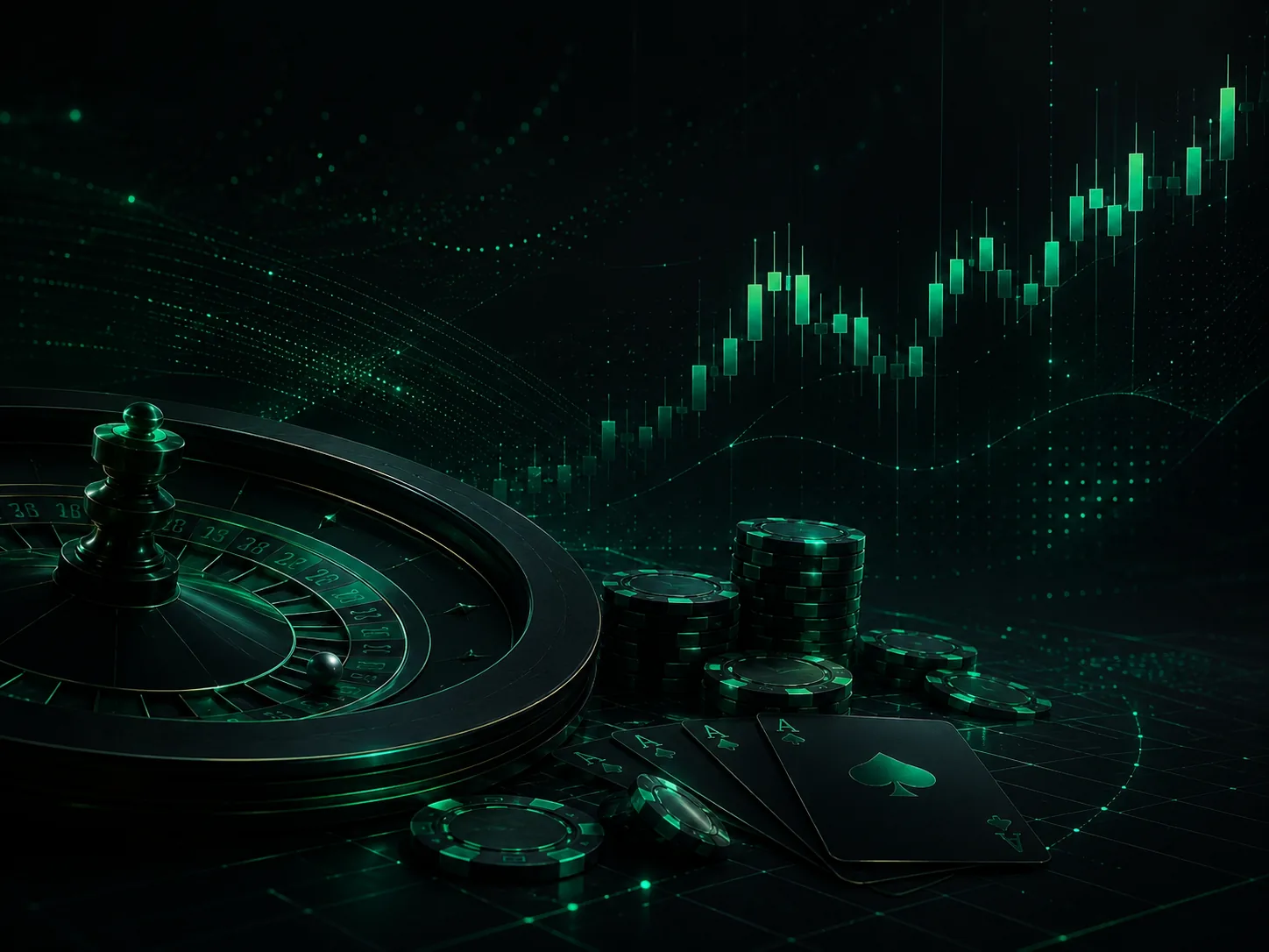Métaphore visuelle d’un comportement de trading impulsif et fondé sur le hasard